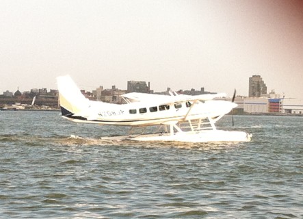 It's easy to ignore the seaplane port on the Lower East Side until one sets down a hundred yards off the port quarter!