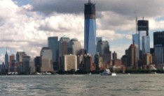 Still rising to its full 1,776 feet, the Super Tower at Ground Zero was easy to spot heading south from Jersey City.