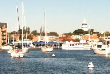 It's always a relief to spy an open mooring close to the action at the City Dock in Annapolis.